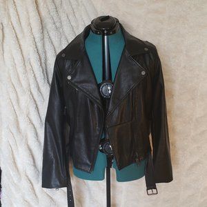 Elodie Faux Leather Moto Jacket
